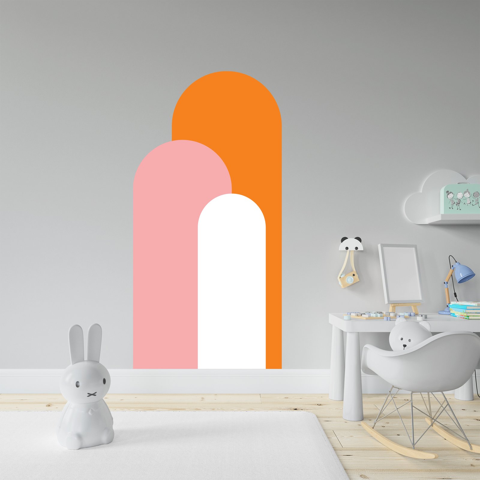 Color Block Wall , Boho Arch Wall Decals Peel and Stick decorative masterpiece for home decor